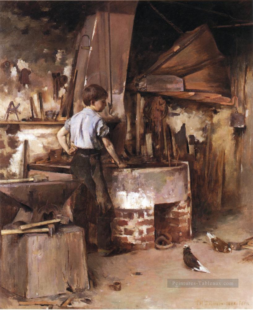 L’apprenti forgeron Théodore Robinson Peintures à l'huile